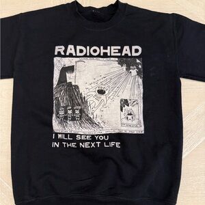 Radiohead Black Graphic Sweatshirt